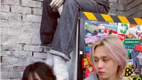 Kompak bareng Dawn, HyunA mengenakan outfit warna abu-abu. Gaya santainya dilengkapi segelas minuman McD yang bikin ngiler! Foto: Instagram hyunah_aa