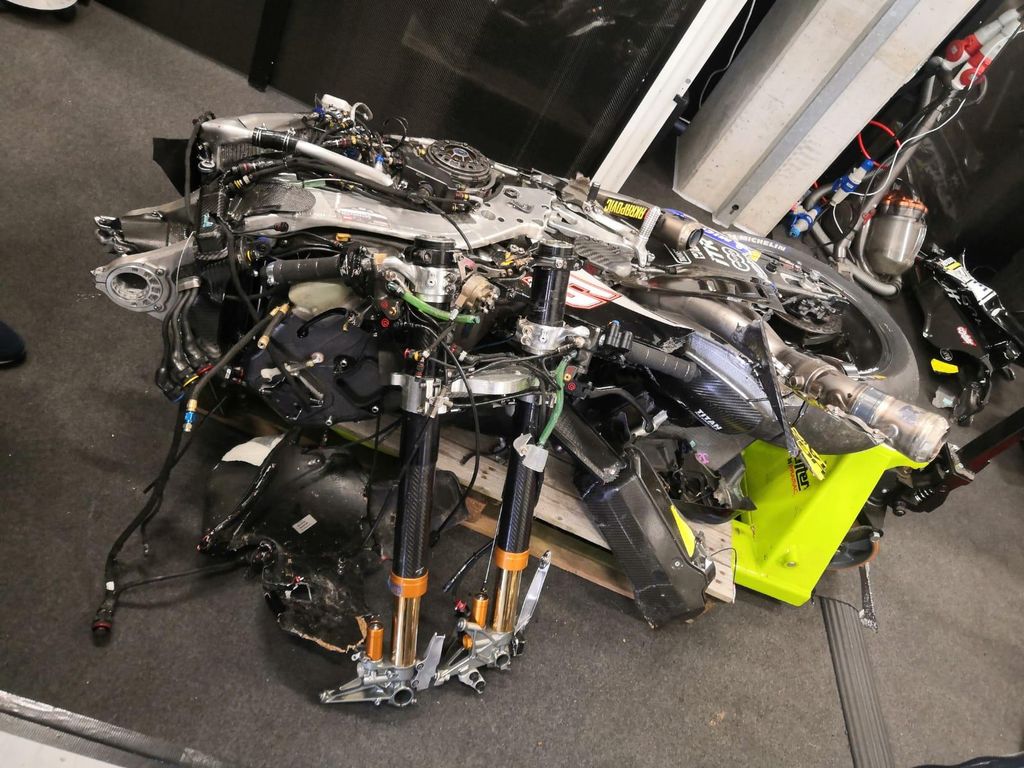 Motor Johann Zarco usai crash di MotoGP Austria
