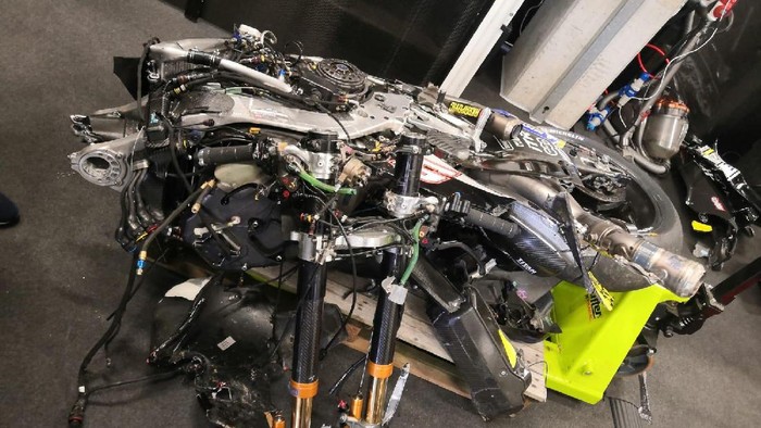 Motor Johann Zarco usai crash di MotoGP Austria