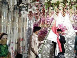 Pengantin-Tamu di Polman Ikut Sikap Sempurna Saat HUT RI, Begini Momennya