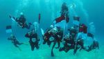 Potret Upacara Bendera di Bawah Laut Likupang