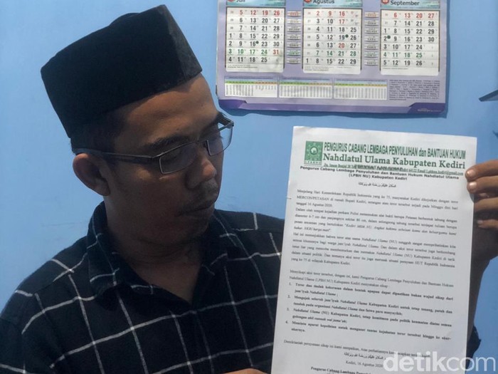Sekretaris PC LPBHNU Kabupaten Kediri Taufiq Dwi Kusuma