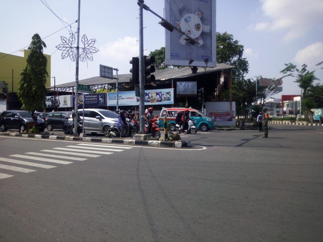 Suasana di Simpang Halat Medan saat detik-detik proklamasi HUT RI ke-75