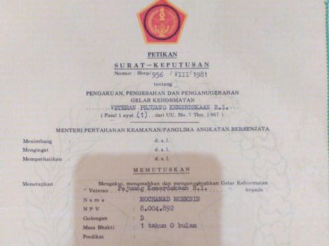 The Sin Nio, pejuang kemerdekaan dari etnis Tionghoa asal Wonosobo