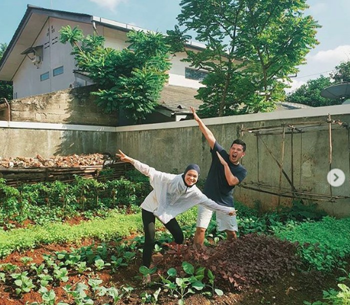 Cerita Haykal Kamil dan Istri Garap Kebun di Kompleks yang Kini Produktif