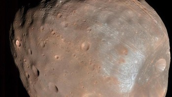 Ini adalah wujud salah satu bulan Mars, yang dinamakan Phobos. Foto: NASA