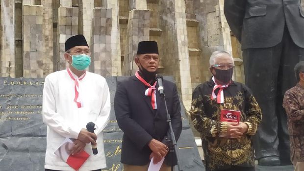 Gatot Nurmantyo menghadiri deklarasi Koalisi Aksi Menyelamatkan Indonesia (KAMI), di Tugu Proklamasi, Jakarta, Selasa (18/8/2020).