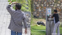 Pantai Melasti terbilang apik fasilitas dan penataannya. Ada toilet yang bersih dan dijaga, juga ada tempat bilas air tawar di ujung pantai di dekat lapak para penjual makanan.