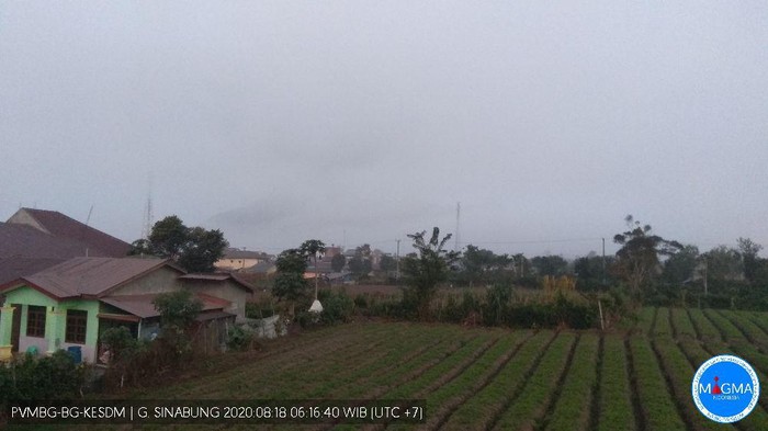 Pantauan Gunung Sinabung 18 Agustus 2020 (dok. Istimewa)