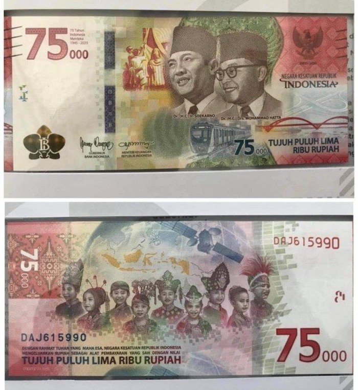 Uang baru pecahan Rp 75 ribu (dok. Istimewa)