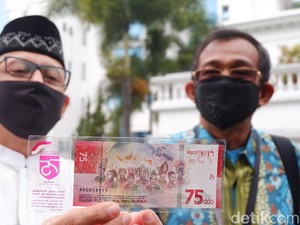 Uang Pecahan Rp 75 Ribu Tersedia di Bank Konvensional 1 Oktober