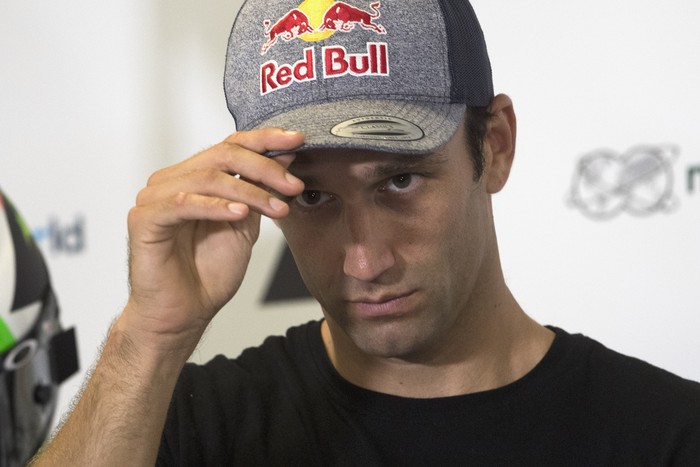 SPIELBERG, AUSTRIA - AUGUST 13: Johann Zarco of France and Reale Avintia Racing looks on during the press conference pre-event during the MotoGP Of Austria - Previews at Red Bull Ring on August 13, 2020 in Spielberg, Austria. (Photo by Mirco Lazzari gp/Getty Images)