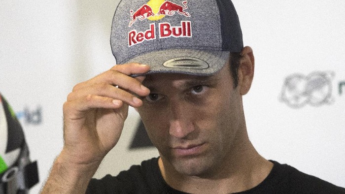 SPIELBERG, AUSTRIA - AUGUST 13: Johann Zarco of France and Reale Avintia Racing looks on during the press conference pre-event during the MotoGP Of Austria - Previews at Red Bull Ring on August 13, 2020 in Spielberg, Austria. (Photo by Mirco Lazzari gp/Getty Images)