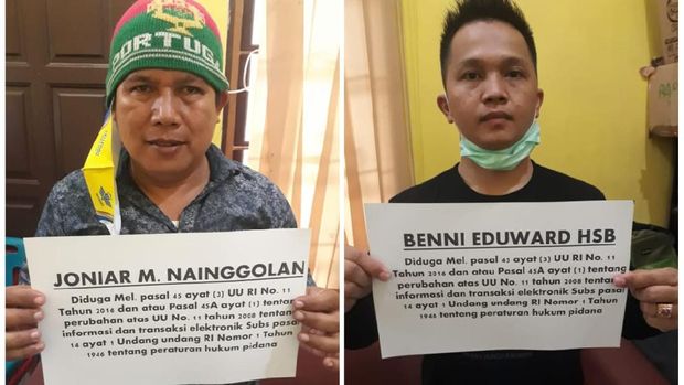 2 YouTuber Medan jadi tersangka akibat tudingan 'polisi nunggak pajak' (dok. Istimewa)