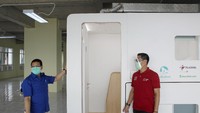 Kini bantuan itu datang dari karyawan Telkomsel yang telah menggalang donasi THR dari karyawan untuk disalurkan kepada para tenaga medis berupa Sleeping Pods. Foto: dok. Telkomsel