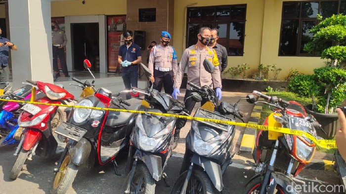 Barang bukti kasus curanmor di Subang.s