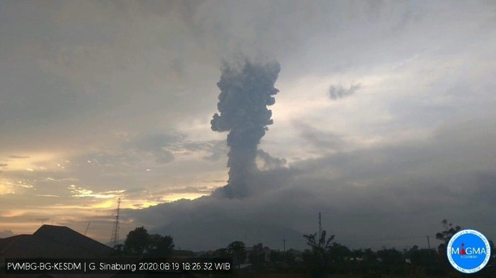 Gunung Sinabung erupsi lagi pada Rabu (19/8) (dok. PVMBG)