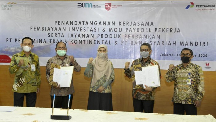 Kerjasama Pembiayaan Investasi Pengadaan Kapal Mandiri Syariah dan PT Pertamina Trans Kontinental (PTK) melakukan kerjasama pembiayaan investasi pengadaan kapal.