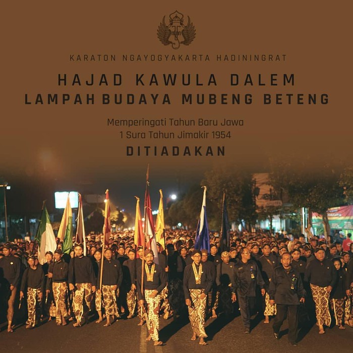 Pemberitahuan tak ada tradisi mubeng beteng malem 1 suro tahun 2020