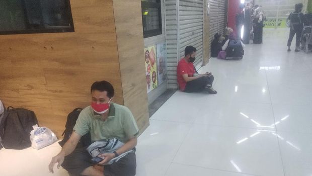 Suasana Stasiun Gambir pada Rabu, 19 Agustus malam