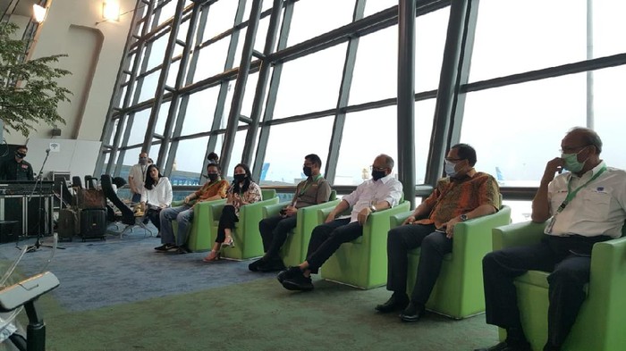 Kampanye safe travel Citilink di T3 Soekarno Hatta.
