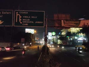 Situasi Lalu Lintas di Jalur Puncak Malam Ini