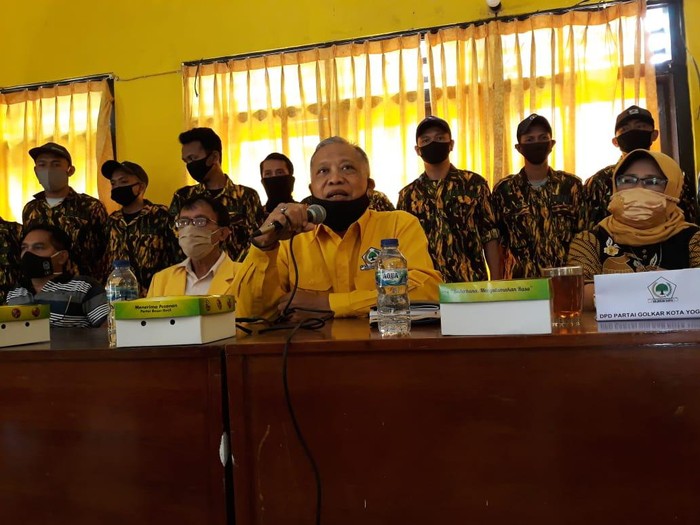 Ketua DPD II Golkar Kota Yogyakarta, Augus Nur bicara soal 12 PK yang periodesasinya habis, Kamis (20/8/2020).