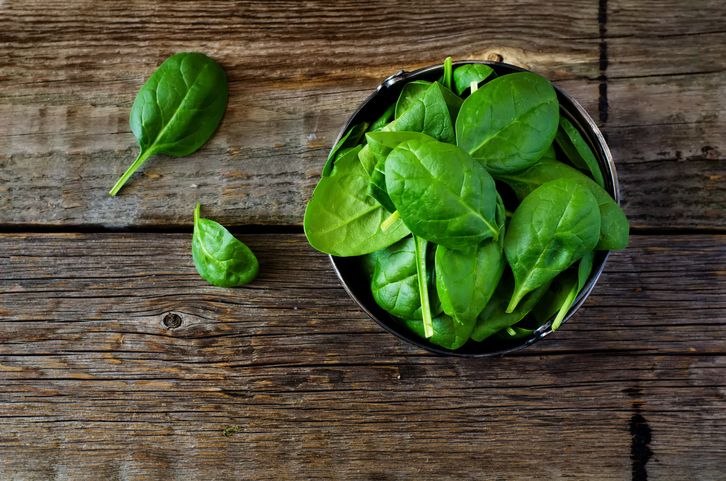 The efficacy of spinach for breakfast menu