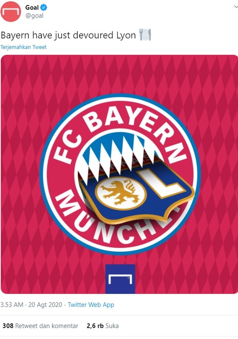 Bayern Munich menunjukkan keperkasannya di kasta tertinggi Eropa. Kali ini giliran Lyon yang dilahap Tim Bavaria setelah membungkam Lyon 3-0 di semifinal, yang nantinya akan bersua dengan PSG di final Liga Champions.