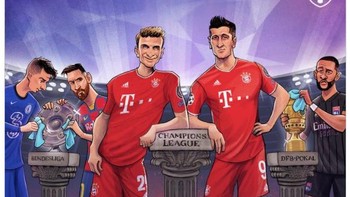 Bila berhasil mengangkat trofi Liga Champions, maka ini gelar ketiga alias treble Bayern pada musim ini. Foto: Istimewa