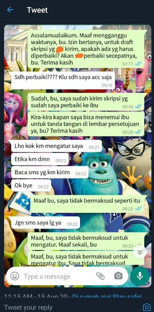 Ramai Chat Dosen Kok Kamu Atur Saya Bagaimana Etika Komunikasi Tugas Via Wa