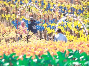 Foto: Taman Kincir Angin Warna-warni di Bandung