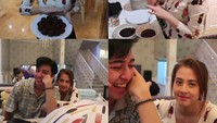 Tak hanya di restoran atau kafe, momen kuliner Zaki dan Zara juga tampak saat masak bersama dan menikmati hasil masakan bersama, seperti yang tampak dalam foto ini. Foto: Instagram