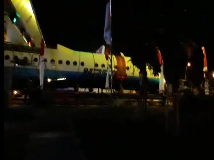 Pesawat N250 Gatotkaca di Banyumanik, Kota Semarang, Kamis (21/8/2020).
