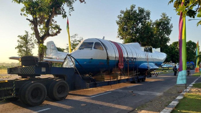 Pesawat N250 Gatotkaca sampai di Yogyakarta. (Dok TNI AU)