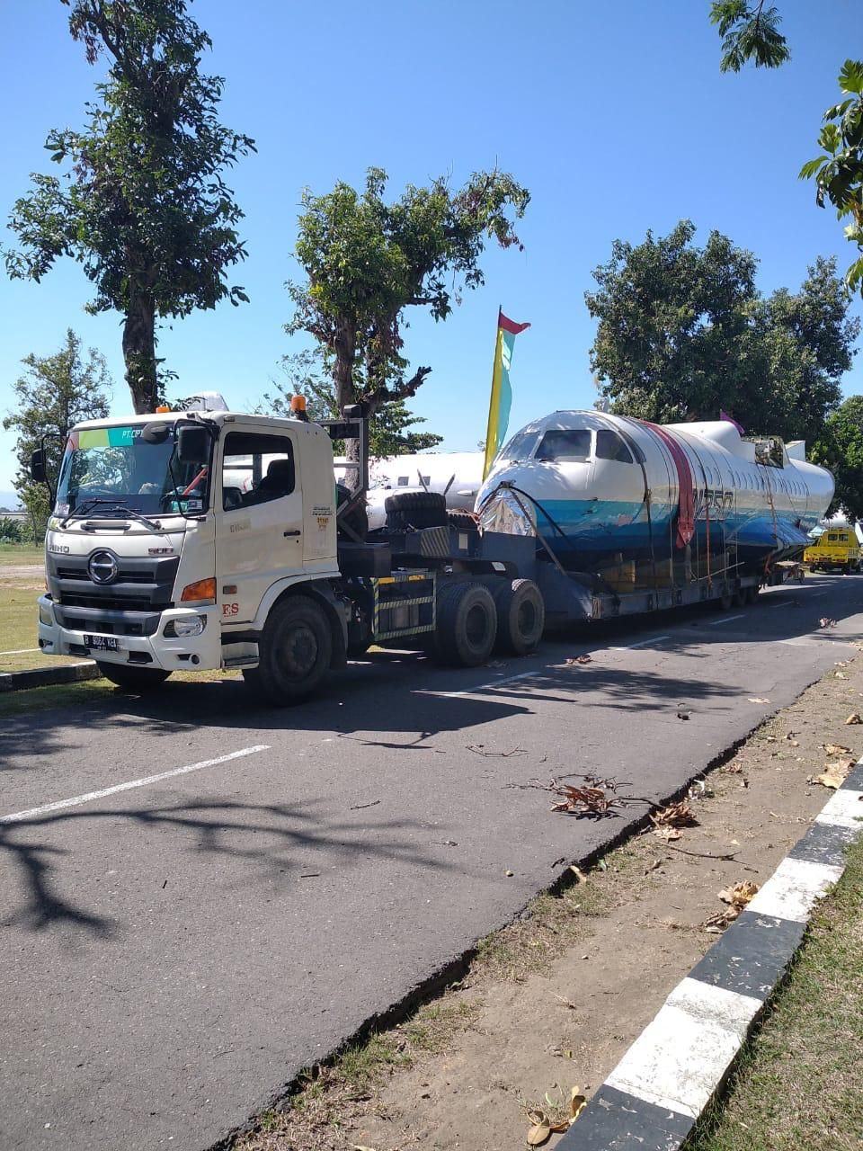 Pesawat N250 Gatotkaca sampai di Yogyakarta. (Dok TNI AU)