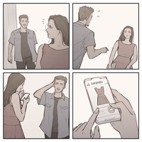 Ialah Damien, seorang seniman asal Swiss yang membuat komik dari meme terkenal distracted boyfriend. Foto: Instagram/@unfinstory via Boredpanda