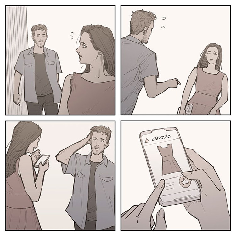 Damien Ialah Damien, seorang seniman asal Swiss yang membuat komik dari meme terkenal distracted boyfriend. Foto: Instagram/@unfinstory via Boredpanda
