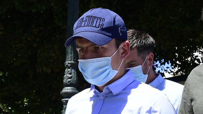 harry maguire manchester united England soccer player Harry Maguire leaves a court building on the Aegean island of Syros, Greece, on Saturday, Aug. 22, 2020. The Manchester United captain was arrested during a brawl on the neighbouring holiday island of Mykonos. (AP Photo/Michael Varaklas)