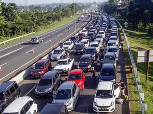 Lalin Mulai Mencair, Contraflow di Km 47 Tol Cikampek Dihentikan