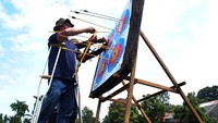 Latihan panahan atlet disabilitas tersebut kembali dilakukan setelah empat bulan lebih berhenti akibat terdampak pandemi COVID-19 di masa PSBB Pra Adaptasi Kehidupan Baru (AKB).