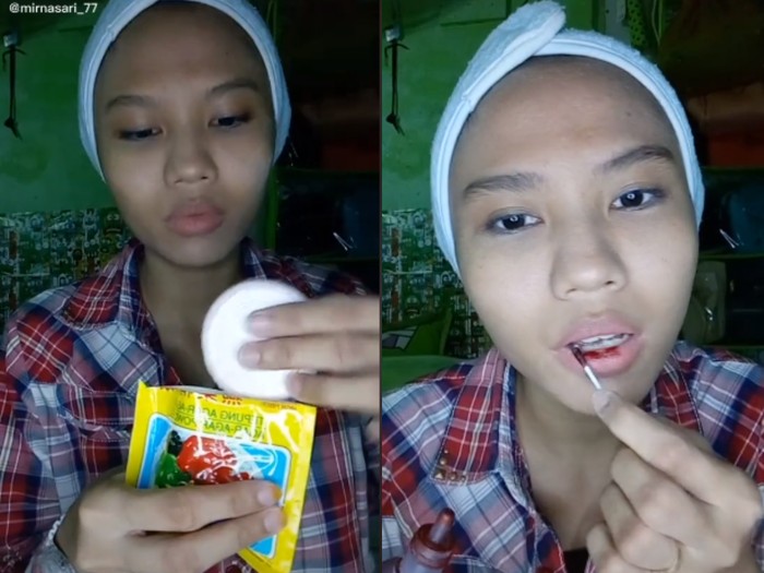 Tutorial make up pakai bahan makanan Tutorial makeup pakai bahan makanan