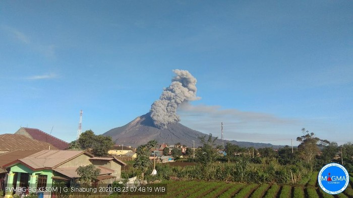Erupsi Gunung Sinabung Minggu 23 Agustus 2020 (dok. Istimewa)