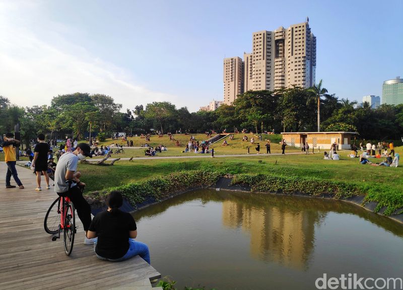 Hutan Kota GBK menjadi alternatif wisata selain ke mal. Biasanya hutan kota itu menjadi tempat untuk menghabiskan waktu sore.