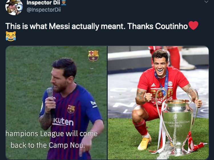 Coutinho Juara Liga Champions, Barca dan Liverpool Kena Sindir Meme