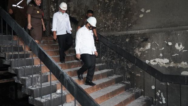 Kabareskrim Tinjau Kondisi Gedung Kejagung.