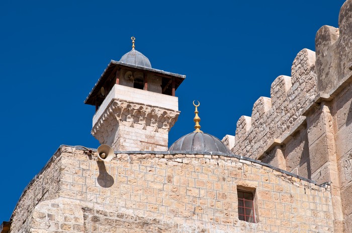 Cave of the Patriarchs, Cave of Machpelah, Sanctuary of Abraham, Ibrahimi Mosque, double tombs of Abraham and Sarah, Isaac and Rebecca, Jacob and Leah in Hebron, Israel