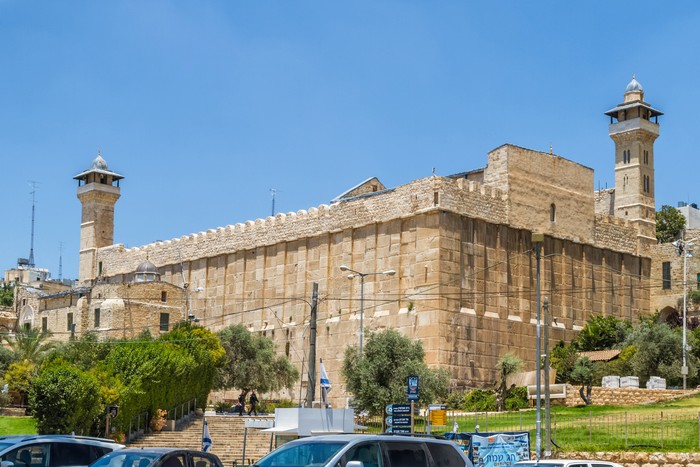 Cave of the Patriarchs, Cave of Machpelah, Sanctuary of Abraham, Ibrahimi Mosque, double tombs of Abraham and Sarah, Isaac and Rebecca, Jacob and Leah in Hebron, Israel