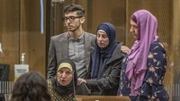Para penyintas dan anggota keluarga korban bersaksi di sidang yang dijadwalkan akan dilaksanakan dalam empat hari tersebut. John Kirk-Anderson/Pool Photo via AP.