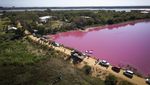 Penampakan Laguna di Paraguay yang Berubah Warna Karena Limbah